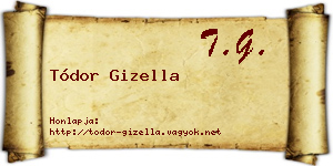 Tódor Gizella névjegykártya