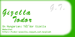 gizella todor business card